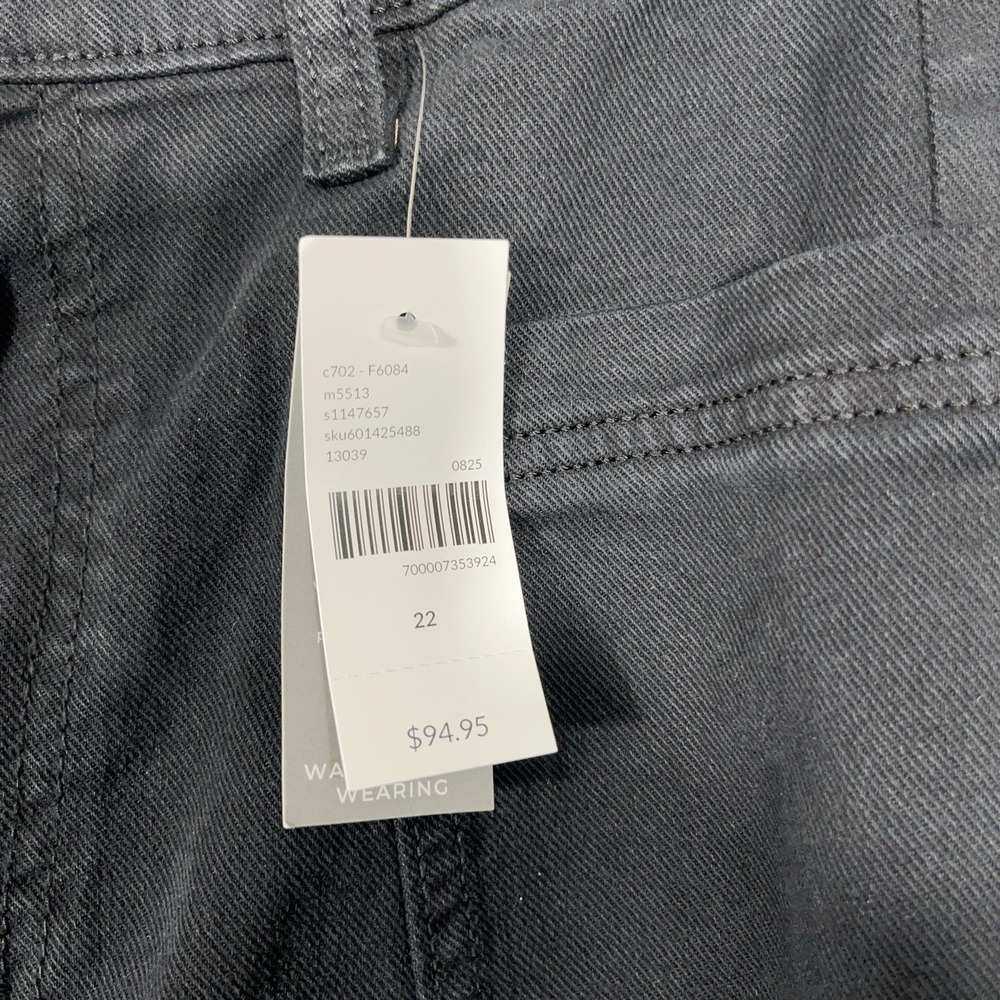 Lane Bryant Womens NEW Black Denim Jeans High Rise Relaxed Straight 22 Casual - Picture 2 of 10
